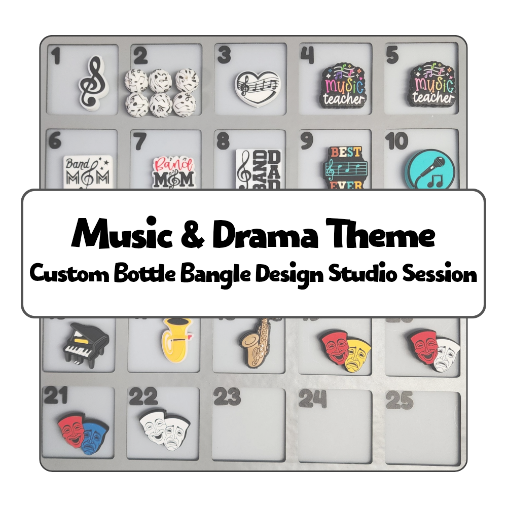 Music & Drama Theme Custom Bottle Bangle Design Studio Session