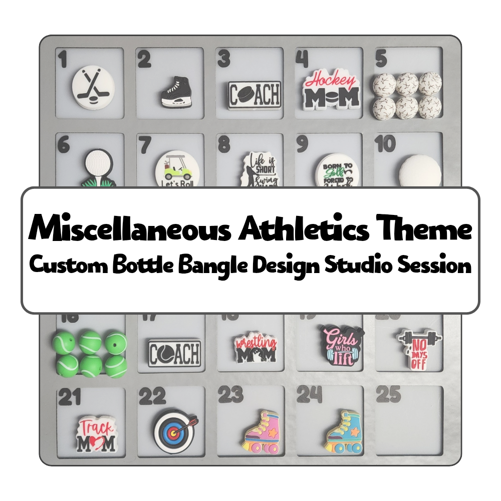 Miscellaneous Athletics Theme Custom Bottle Bangle Design Studio Session