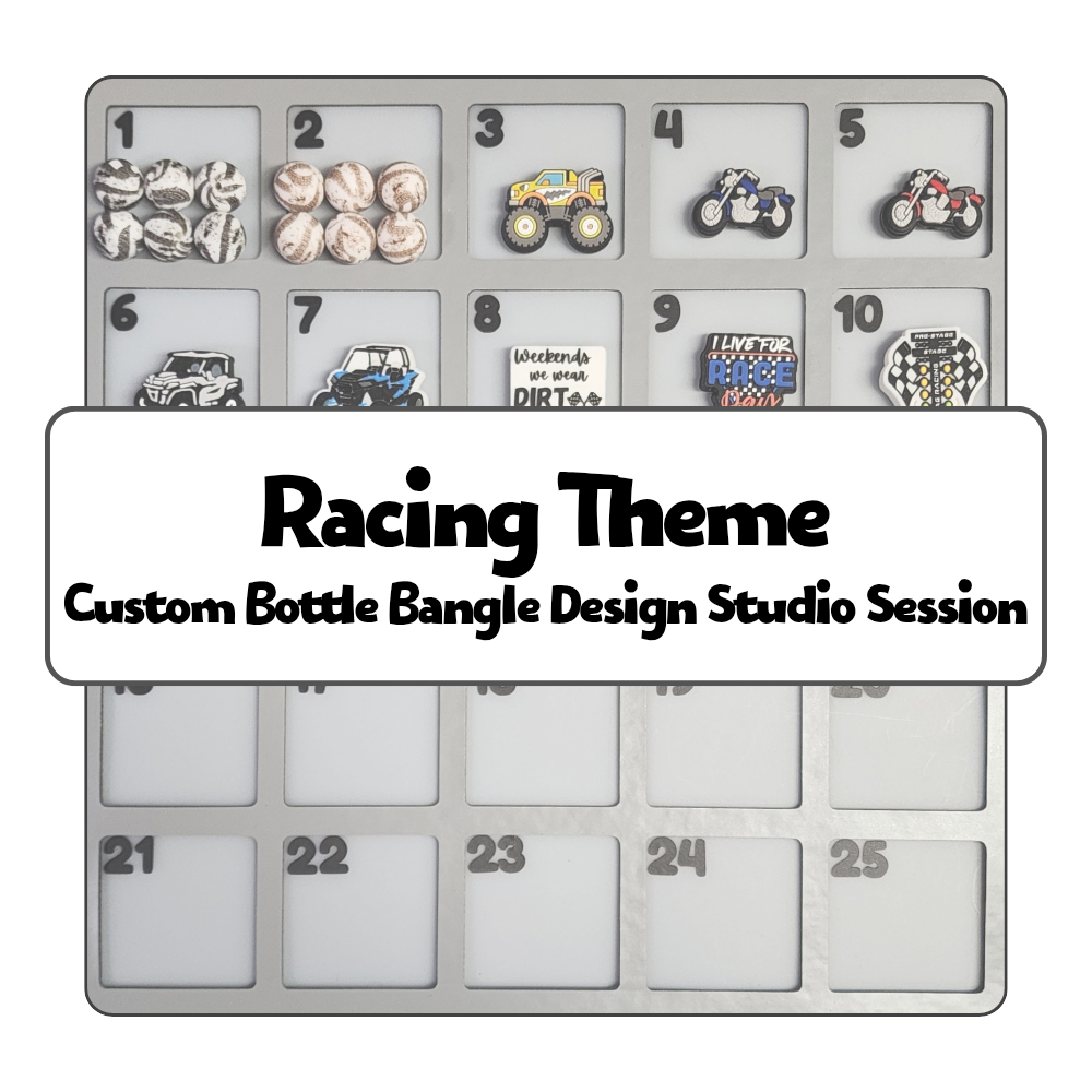 Racing Theme Custom Bottle Bangle Design Studio Session
