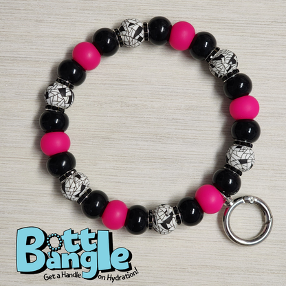 Moody Neon Pink Punch & Black Bottle Bangle