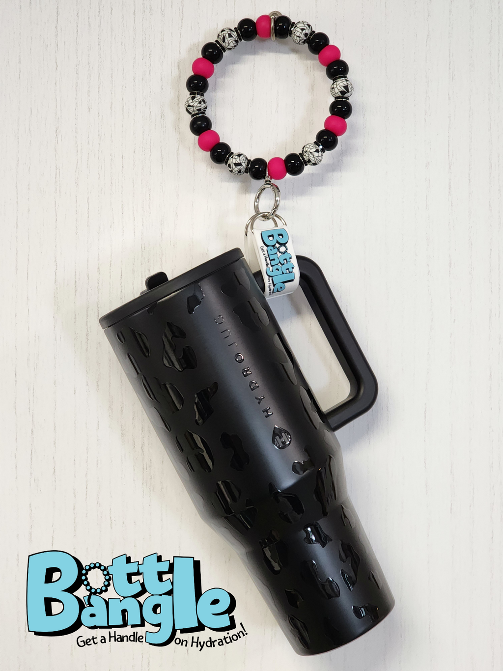 Moody Neon Pink Punch & Black Bottle Bangle