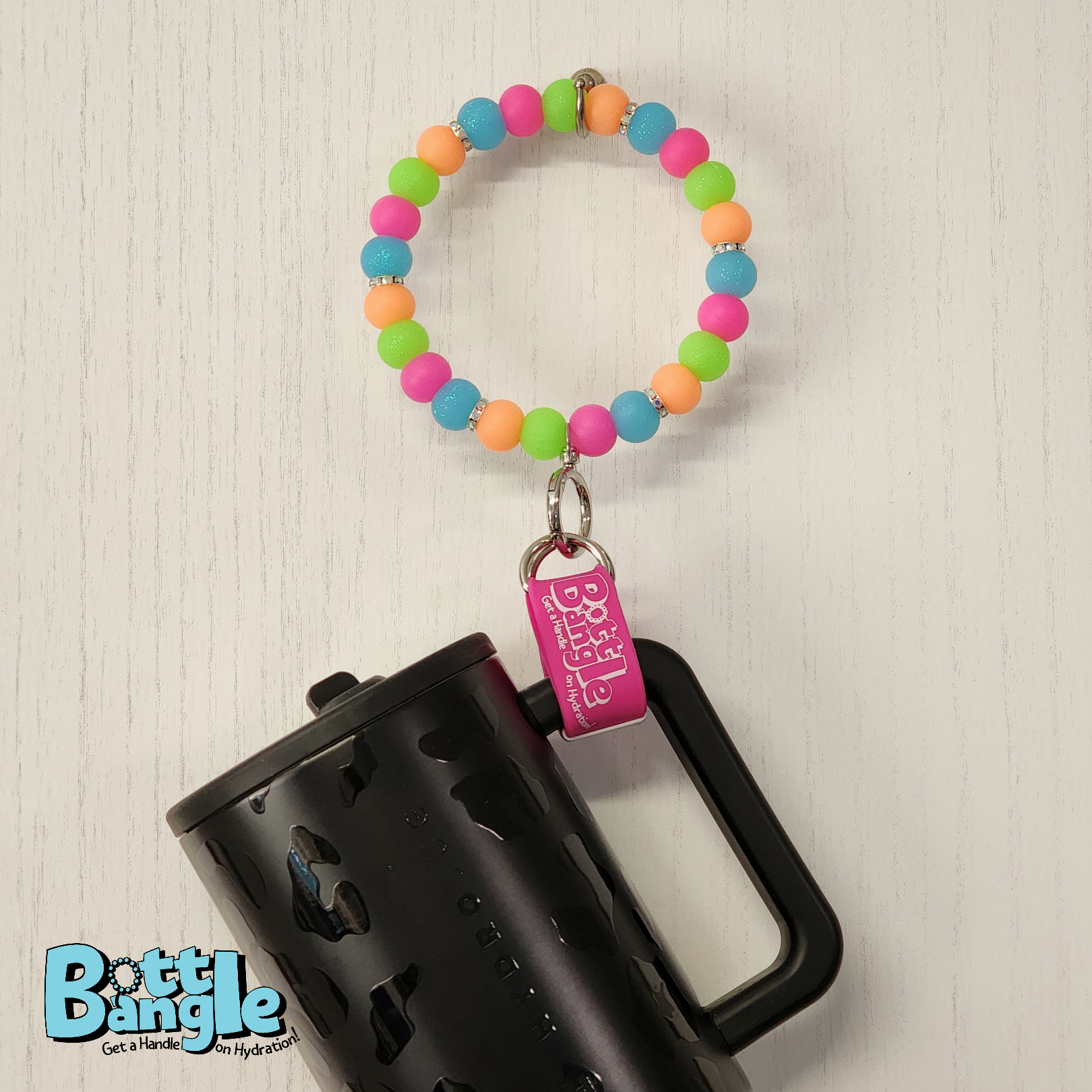 Neon Glow Rainbow Bottle Bangle