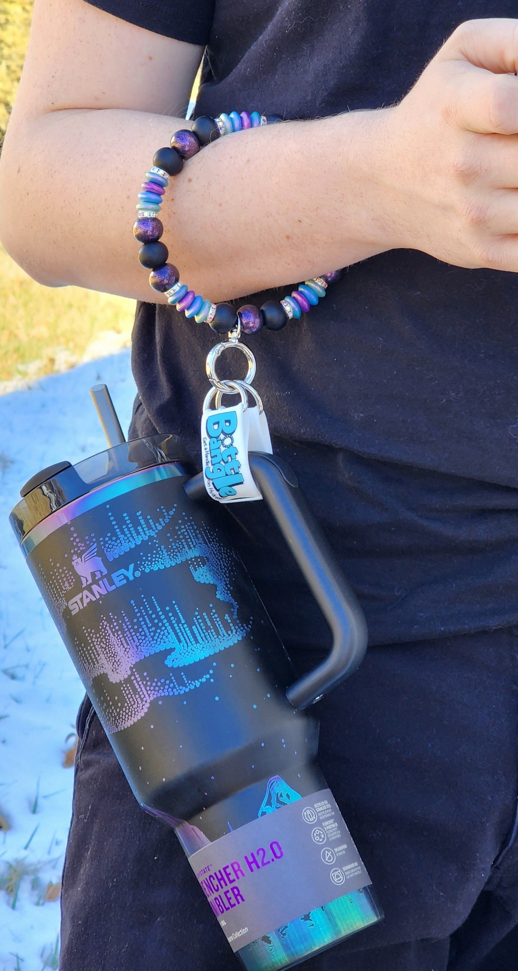 Black Opal Bottle Bangle