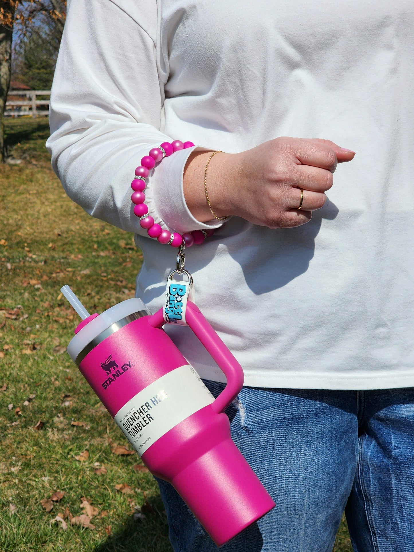 Fuschia Glow Bottle Bangle