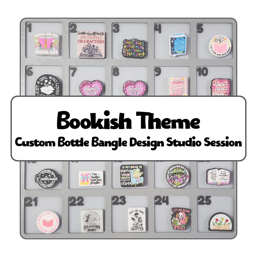 Bookish Theme Custom Bottle Bangle Design Studio Session