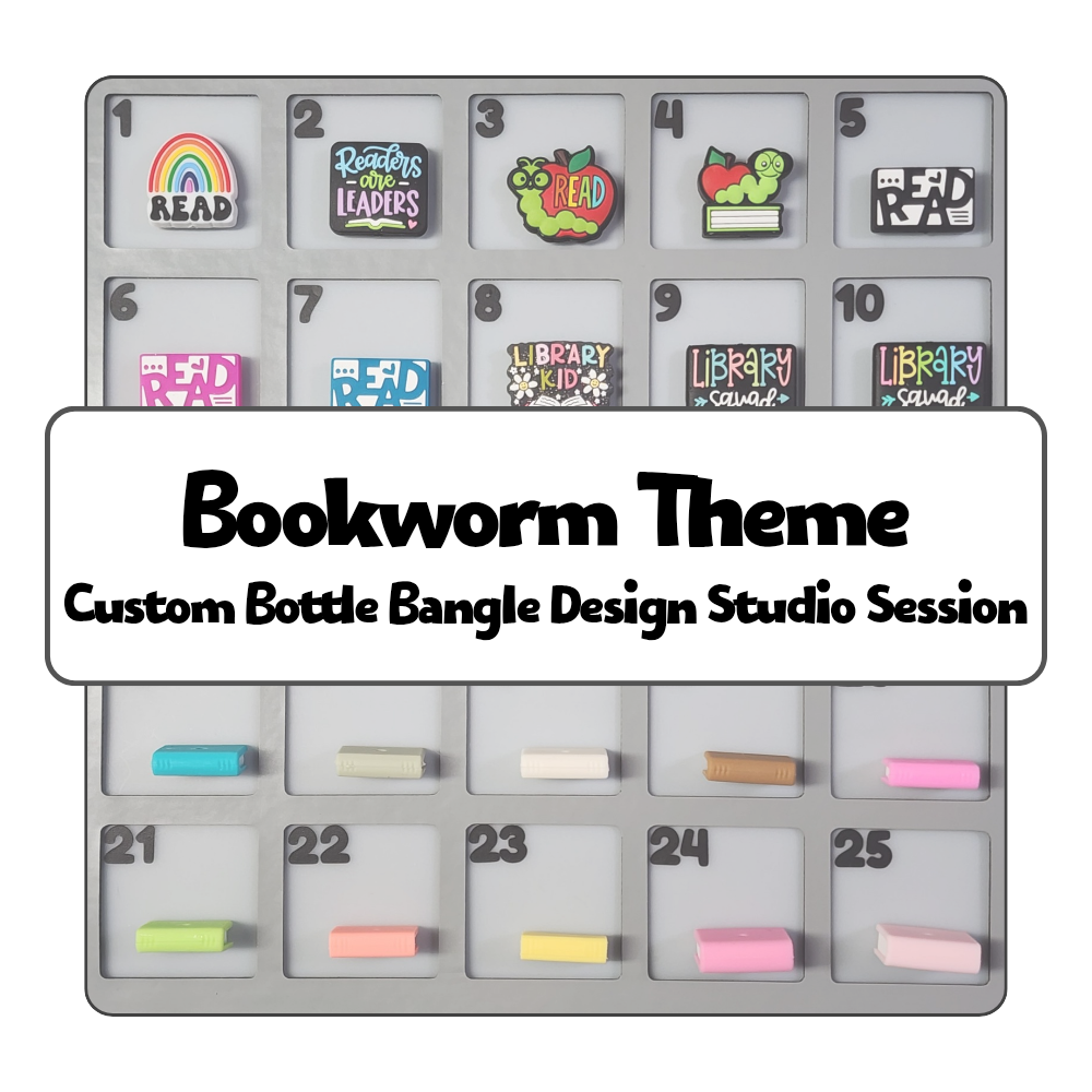 Bookworm Theme Custom Bottle Bangle Design Studio Session