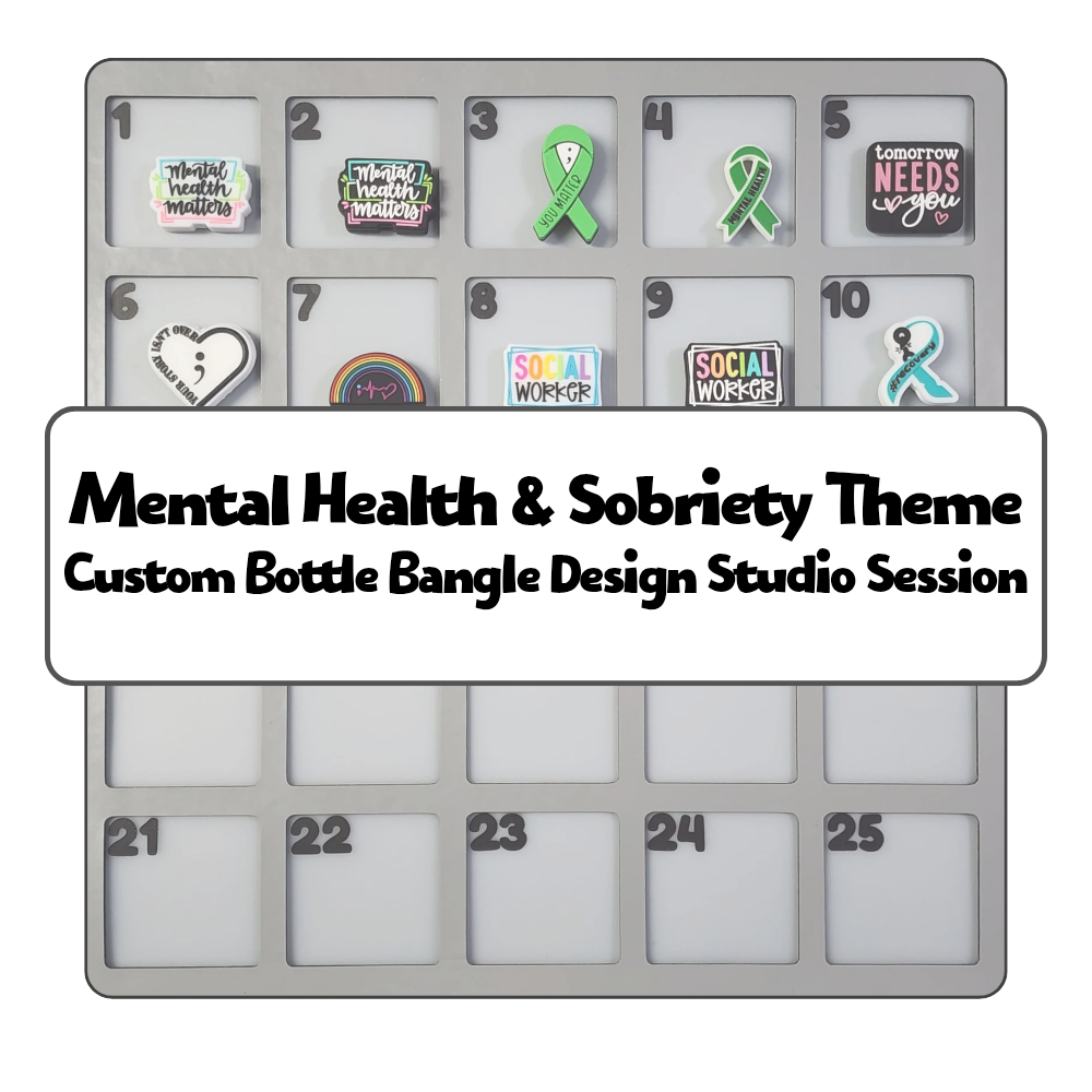 Mental Health Theme Custom Bottle Bangle Design Studio Session