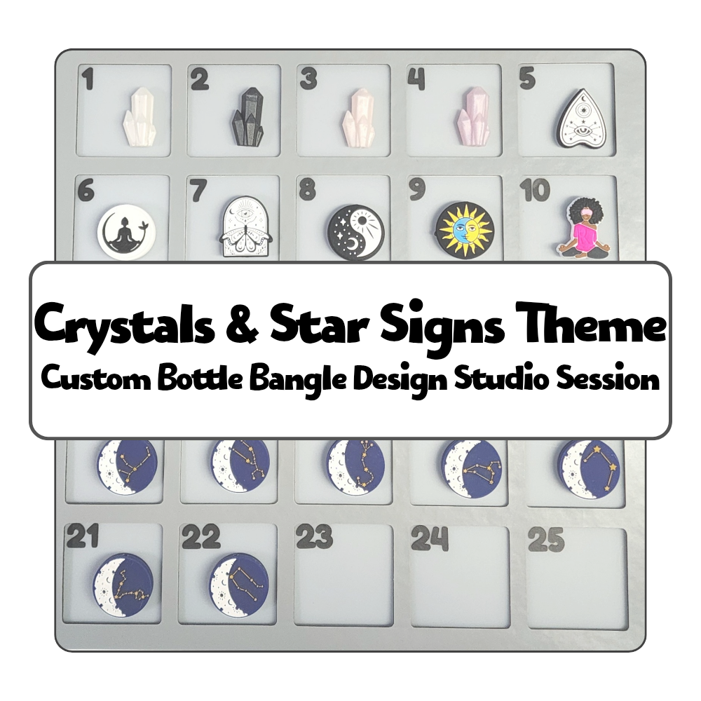 Crystals & Star Signs Theme Custom Bottle Bangle Design Studio Session