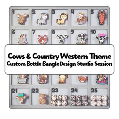 Cows & Country Western Theme Custom Bottle Bangle Design Studio Session