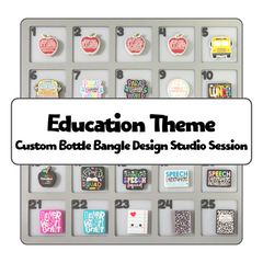 Education Theme Custom Bottle Bangle Design Studio Session