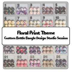 Floral Print Theme Custom Bottle Bangle Design Studio Session