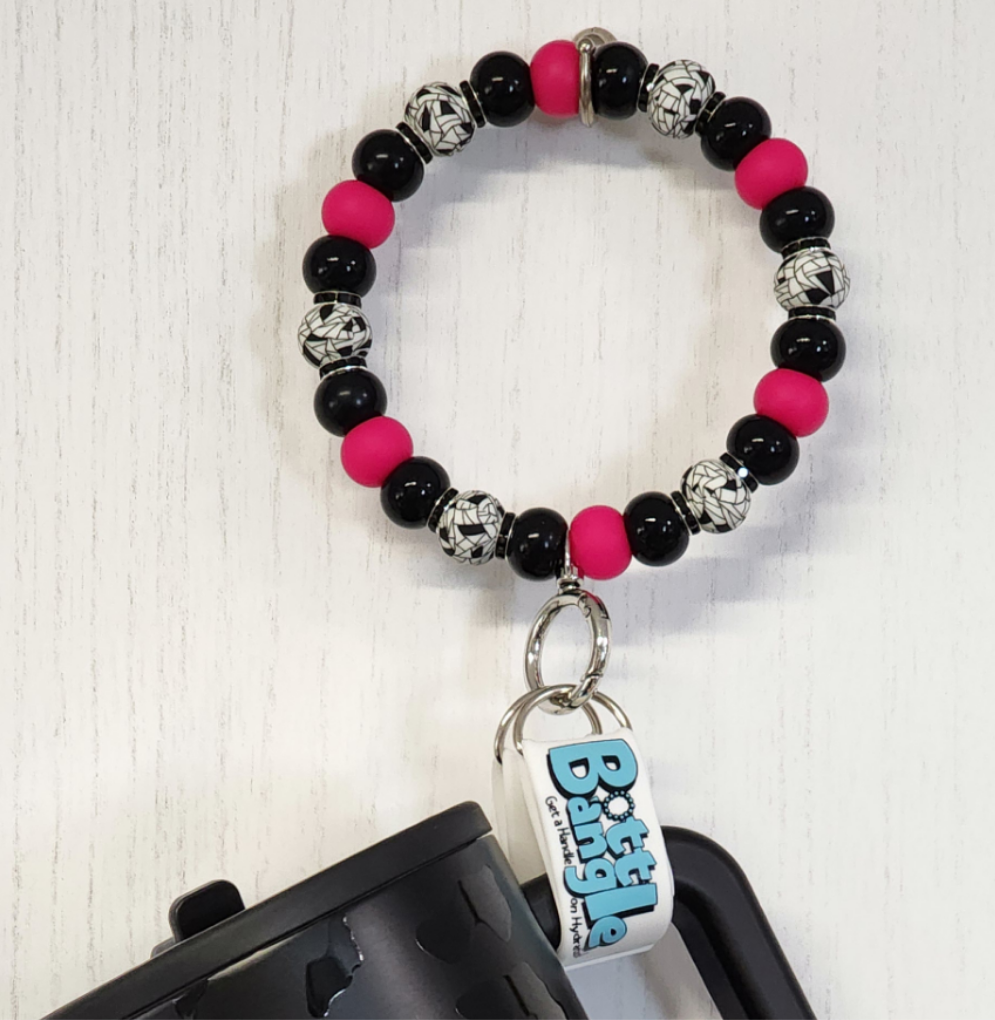 Moody Neon Pink Punch & Black Bottle Bangle