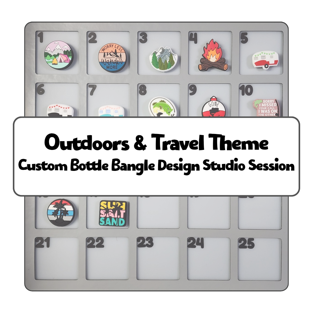 Outdoors & Travel Theme Custom Bottle Bangle Design Studio Session