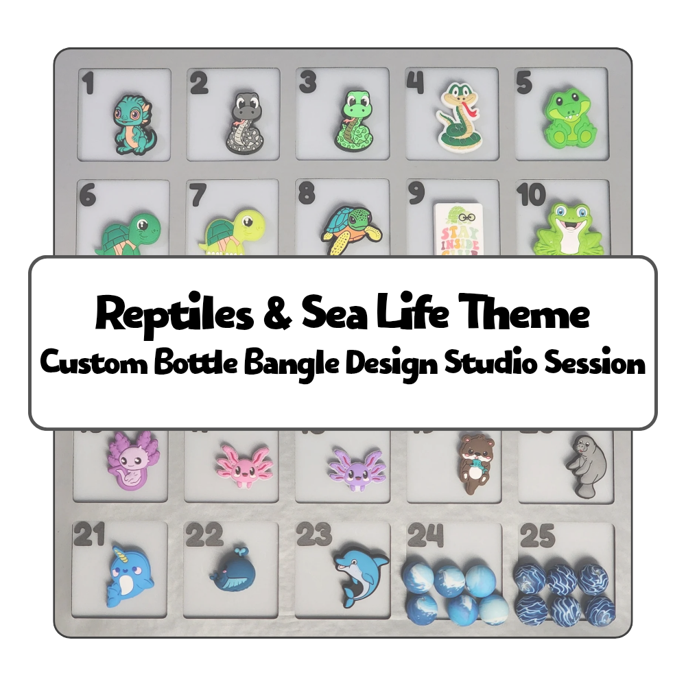 Reptiles & Sealife Theme Custom Bottle Bangle Design Studio Session