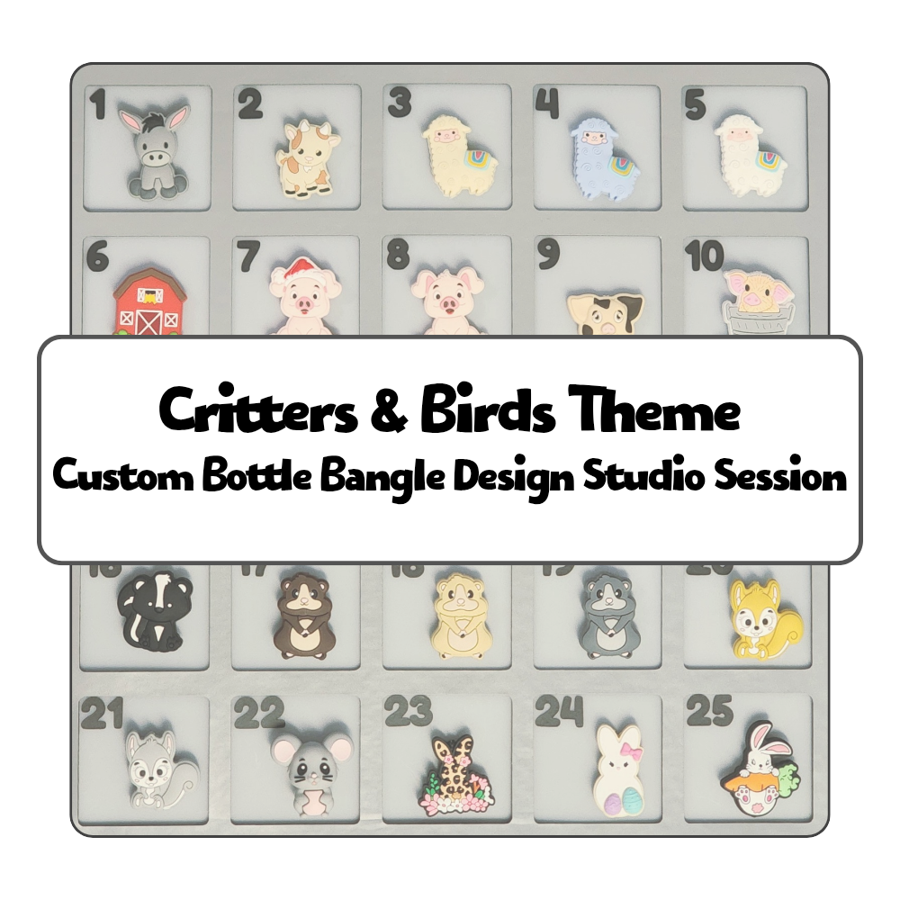 Critters & Birds Theme Custom Bottle Bangle Design Studio Session