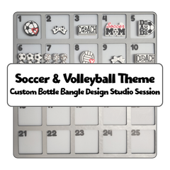 Soccer & Volleyball Theme Custom Bottle Bangle Design Studio Session