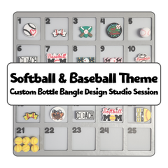 Softball & Baseball Theme Custom Bottle Bangle Design Studio Session