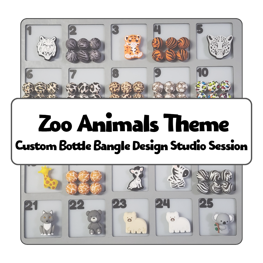 Zoo Animal Theme Custom Bottle Bangle Design Studio Session