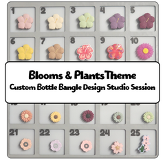 Blooms and Plants Theme Custom Bottle Bangle Design Studio Session