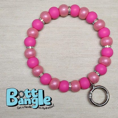 Hot Pink Shimmer Bottle Bangle