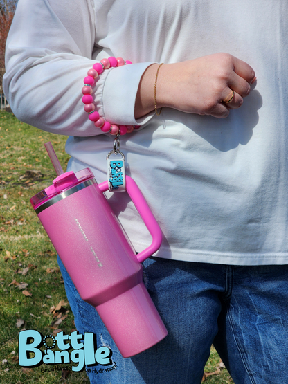 Hot Pink Shimmer Bottle Bangle